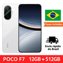 ?Estreia mundial?POCO F7 5G Smartphone Snapdragon 8s Gen 4 NFC 256GB 512GB 6,83