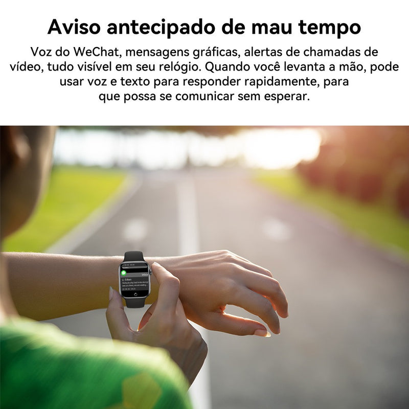 Relógio inteligente série 9 amoled smartwatch masculino 2024 nfc gps rastreado