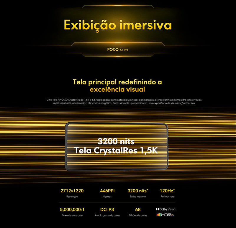 Versão global poco x7 pro smartphone dimensão 8400-ultra 6.67&quot; 120hz disp