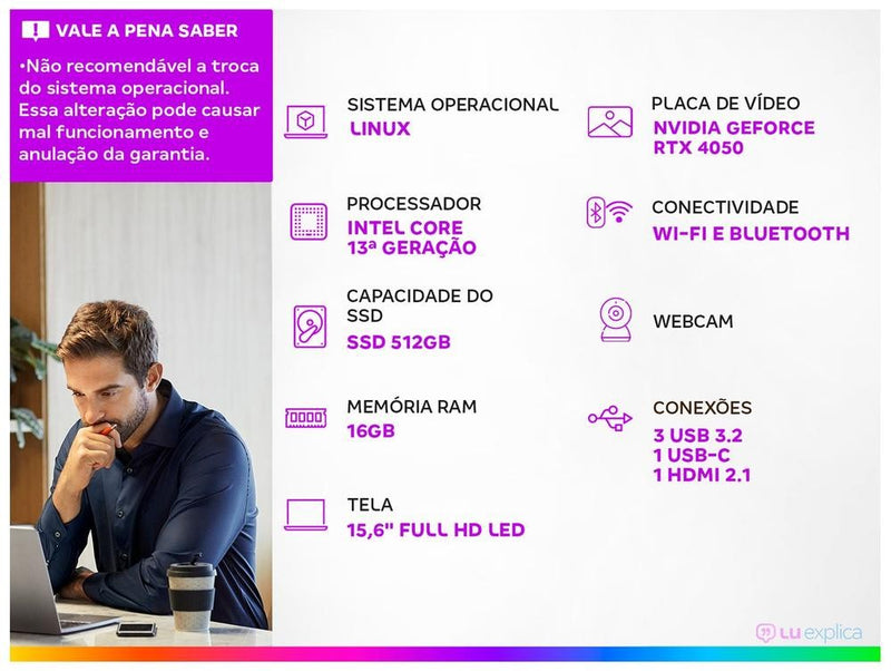 Notebook Gamer Acer Nitro V15 Intel Core i5 512GB SSD 16GB RAM 15.6” Full HD 1