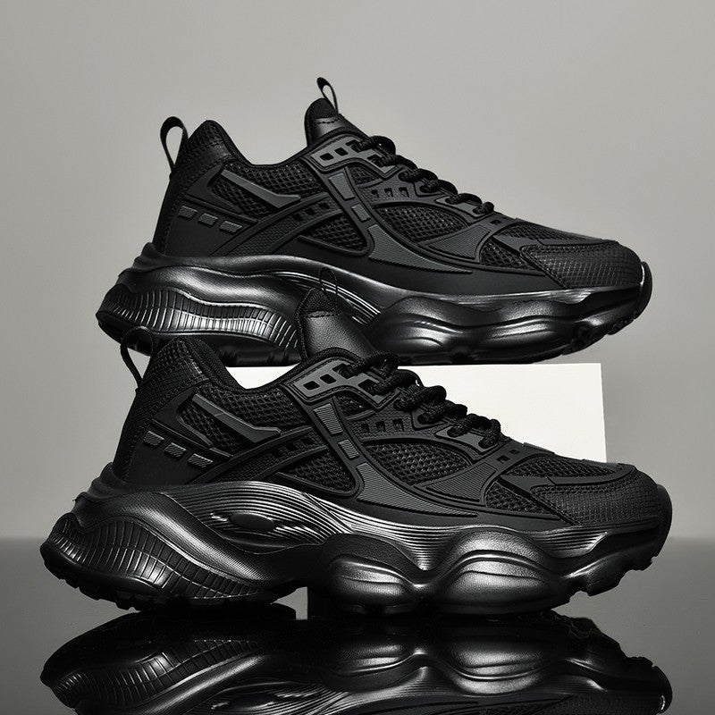 Tênis masculino casual atlético tênis de caminhada masculino preto alta quali