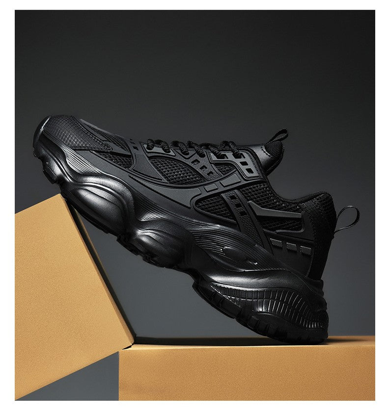 Tênis masculino casual atlético tênis de caminhada masculino preto alta quali