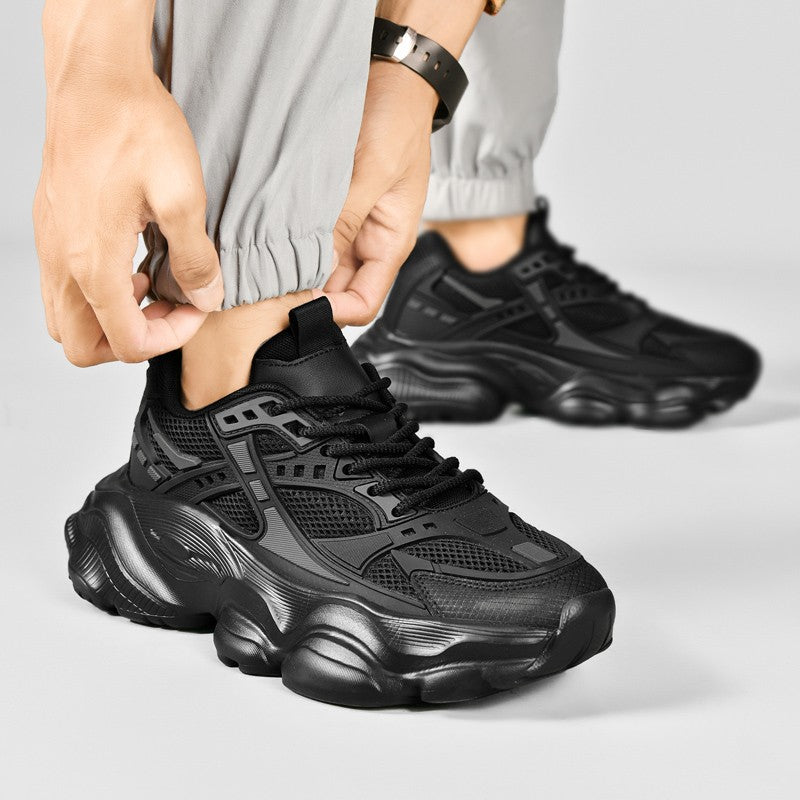 Tênis masculino casual atlético tênis de caminhada masculino preto alta quali