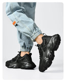 Tênis masculino casual atlético tênis de caminhada masculino preto alta quali