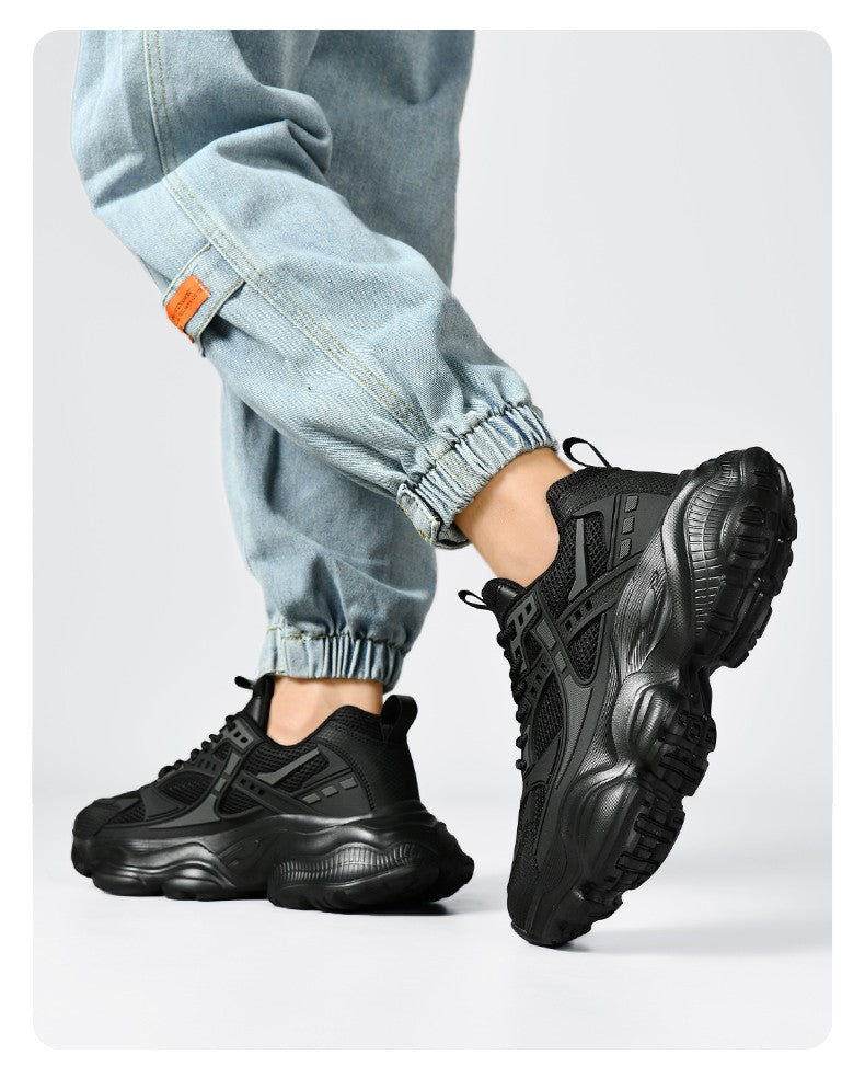 Tênis masculino casual atlético tênis de caminhada masculino preto alta quali