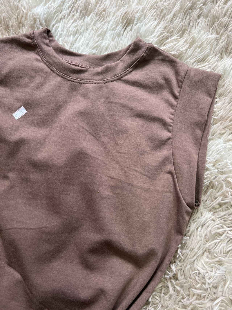 Vestido feminino de algodão sem mangas, cor sólida, alta elasticidade, vestido