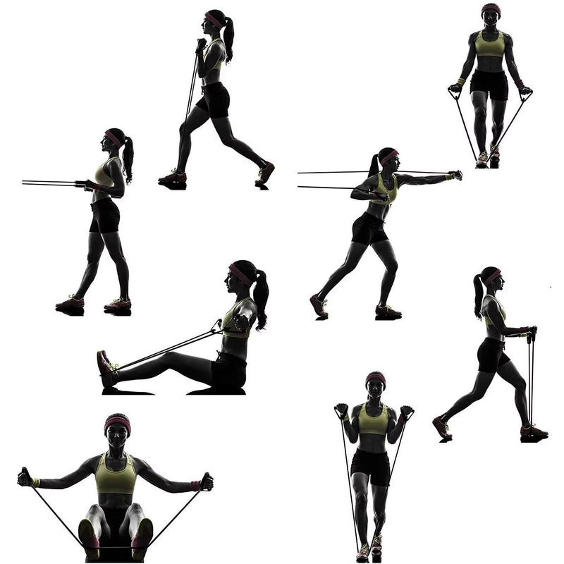 Kit 11 Elásticos Extensores Treino Funcional Academia Em Casa Ginastica Muscula