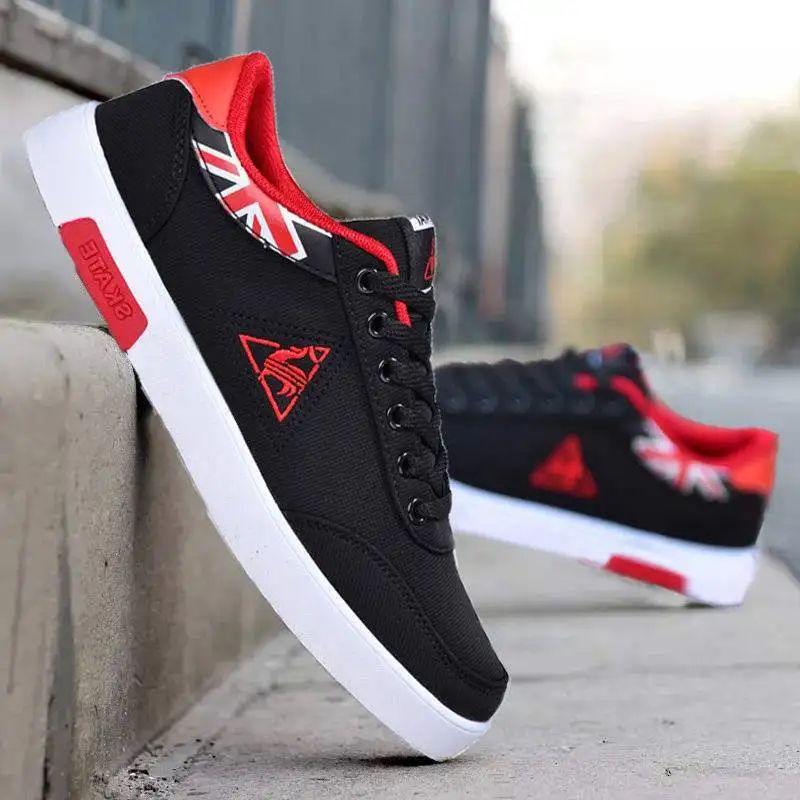 Sapatos de lona casuais masculinos primavera outono na moda calçados únicos es