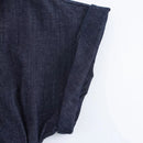 Primavera nova série 1975 denim midi vestido com lapela zíper lateral moda rug