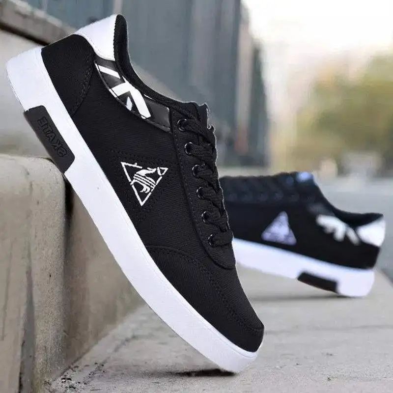 Sapatos de lona casuais masculinos primavera outono na moda calçados únicos es