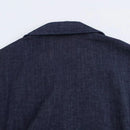 Primavera nova série 1975 denim midi vestido com lapela zíper lateral moda rug