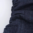 Primavera nova série 1975 denim midi vestido com lapela zíper lateral moda rug