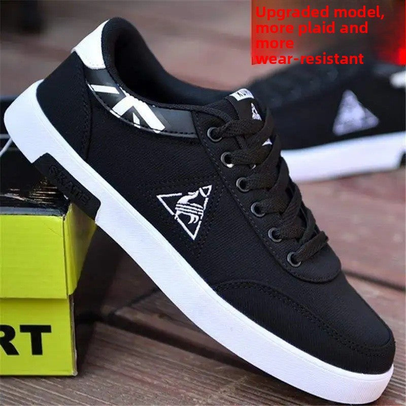 Sapatos de lona casuais masculinos primavera outono na moda calçados únicos es
