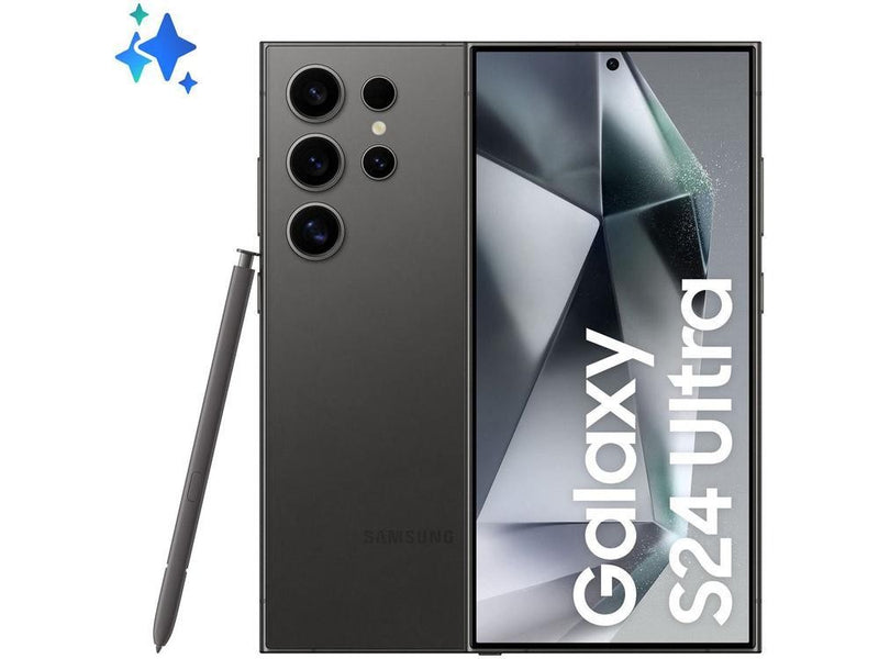 Smartphone Samsung Galaxy S24 Ultra 6,8" Galaxy AI 256GB Titânio Preto 5G 12GB