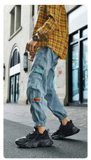 Tênis masculino casual atlético tênis de caminhada masculino preto alta quali