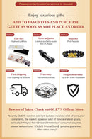 OLEVS-Relógio de pulso de luxo masculino, aço inoxidável, impermeável, lumin