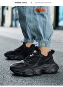 Tênis masculino casual atlético tênis de caminhada masculino preto alta quali