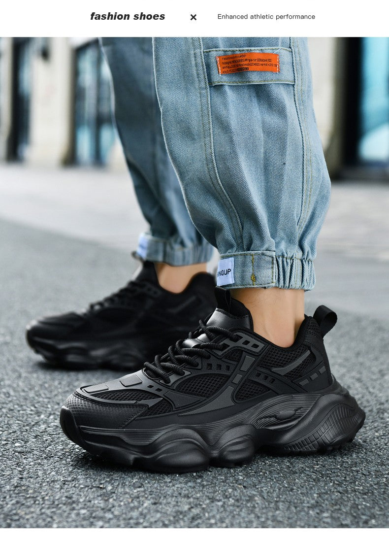 Tênis masculino casual atlético tênis de caminhada masculino preto alta quali