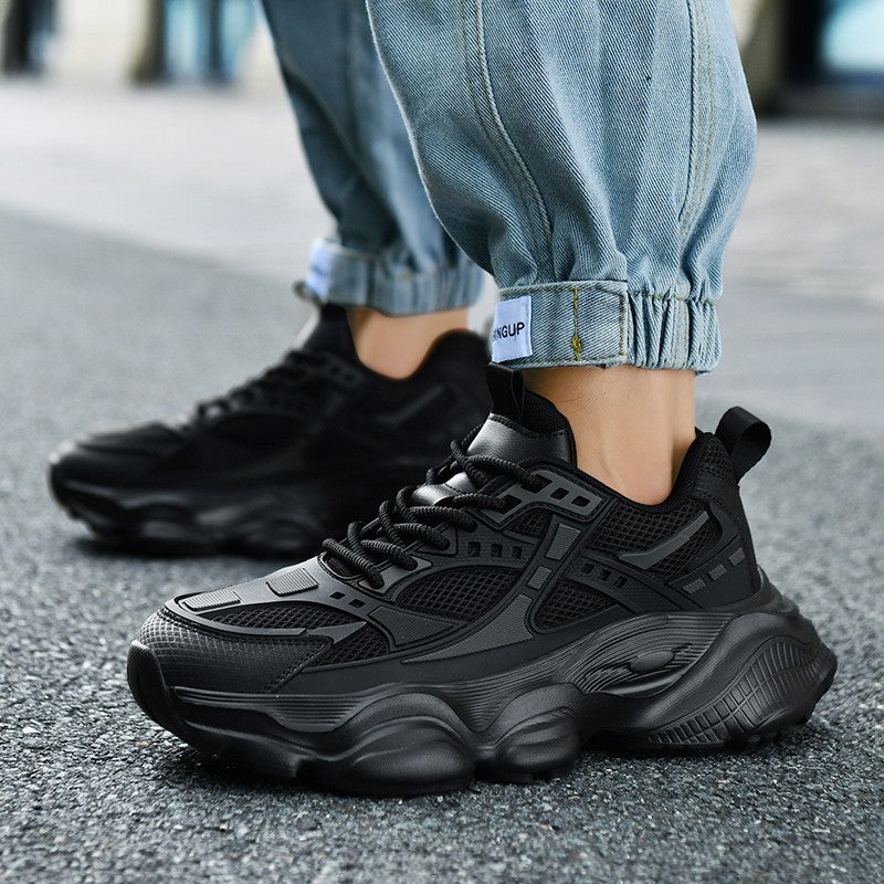 Tênis masculino casual atlético tênis de caminhada masculino preto alta quali