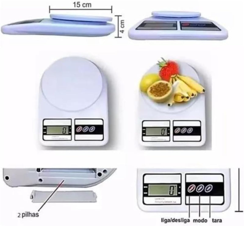 Balança Digital De Cozinha Alta Precisao 10kg