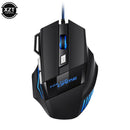 Mouse para jogos com fio profissional, 7 botões, 5500 dpi, led, óptico, usb, c