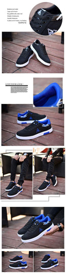 Sapatos de lona casuais masculinos primavera outono na moda calçados únicos es