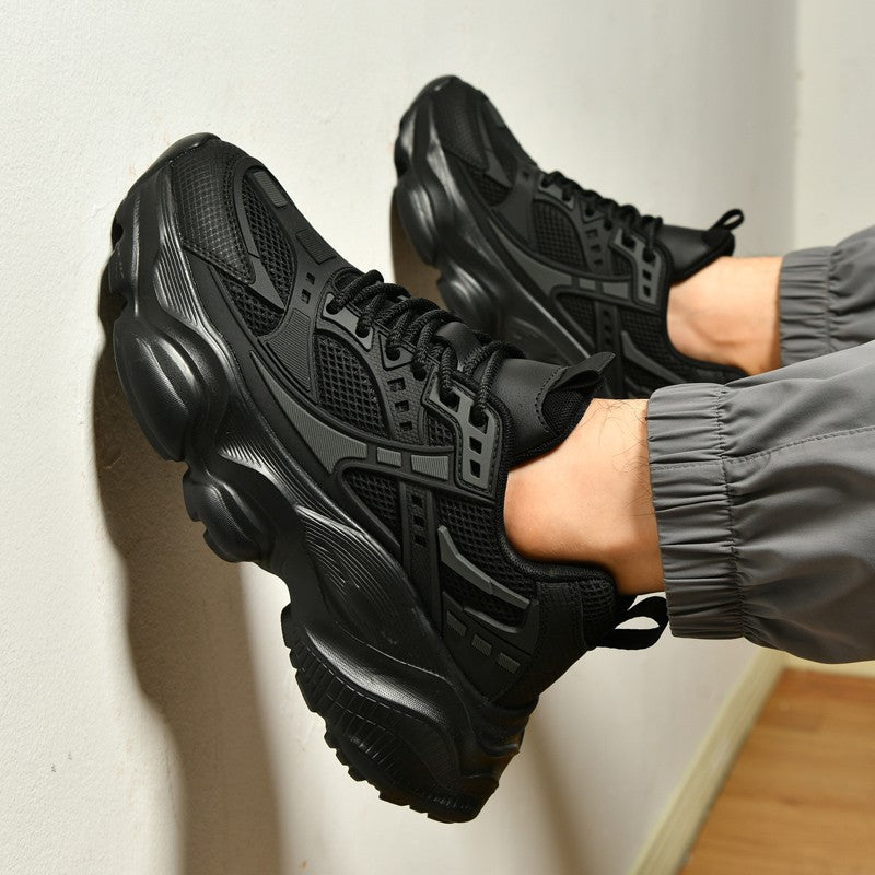 Tênis masculino casual atlético tênis de caminhada masculino preto alta quali