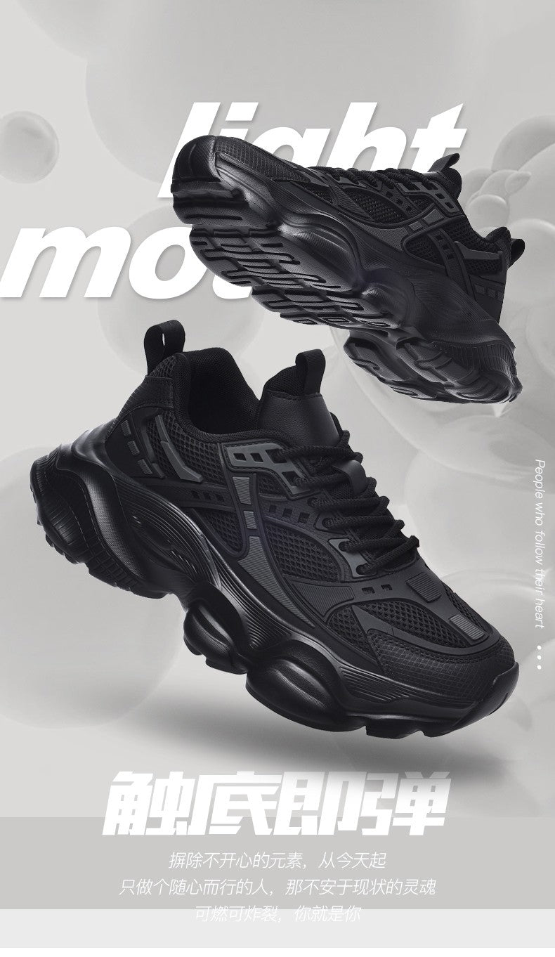 Tênis masculino casual atlético tênis de caminhada masculino preto alta quali