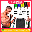 Kit 11 Elásticos Extensores Treino Funcional Academia Em Casa Ginastica Muscula