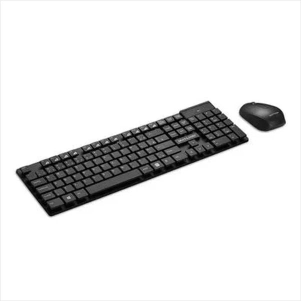 KIT TECLADO E MOUSE SEM FIO MULTILASER TECLAS FLUTUANTES PRETO TC251